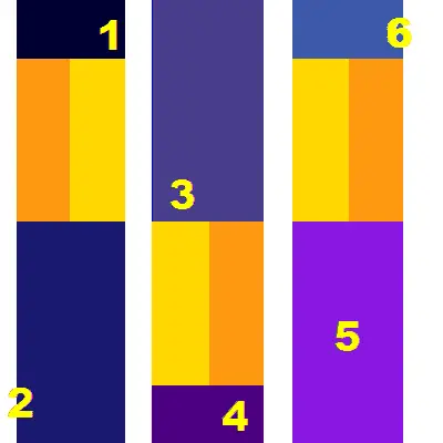 Escolha um tom de amarelo para combinar com um azul profundo ou azul violeta.