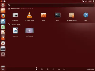 Captura de tela do desktop Ubuntu Linux