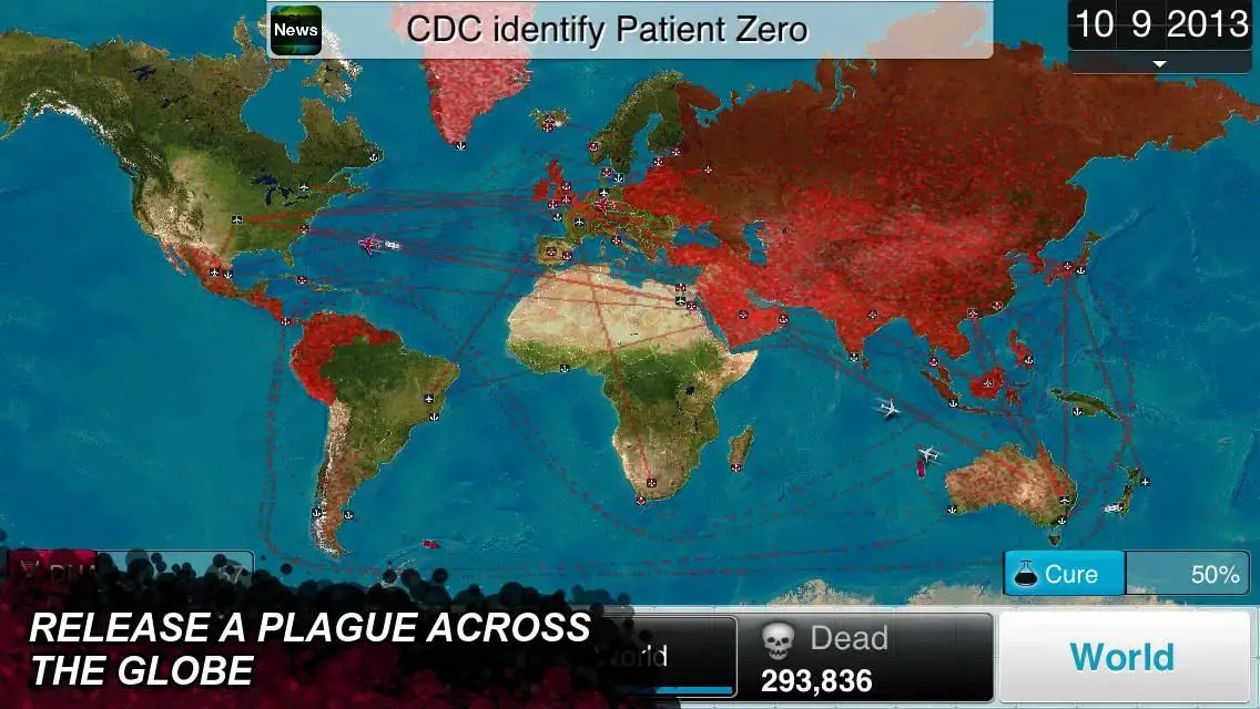 Captura de tela da Plague Inc.