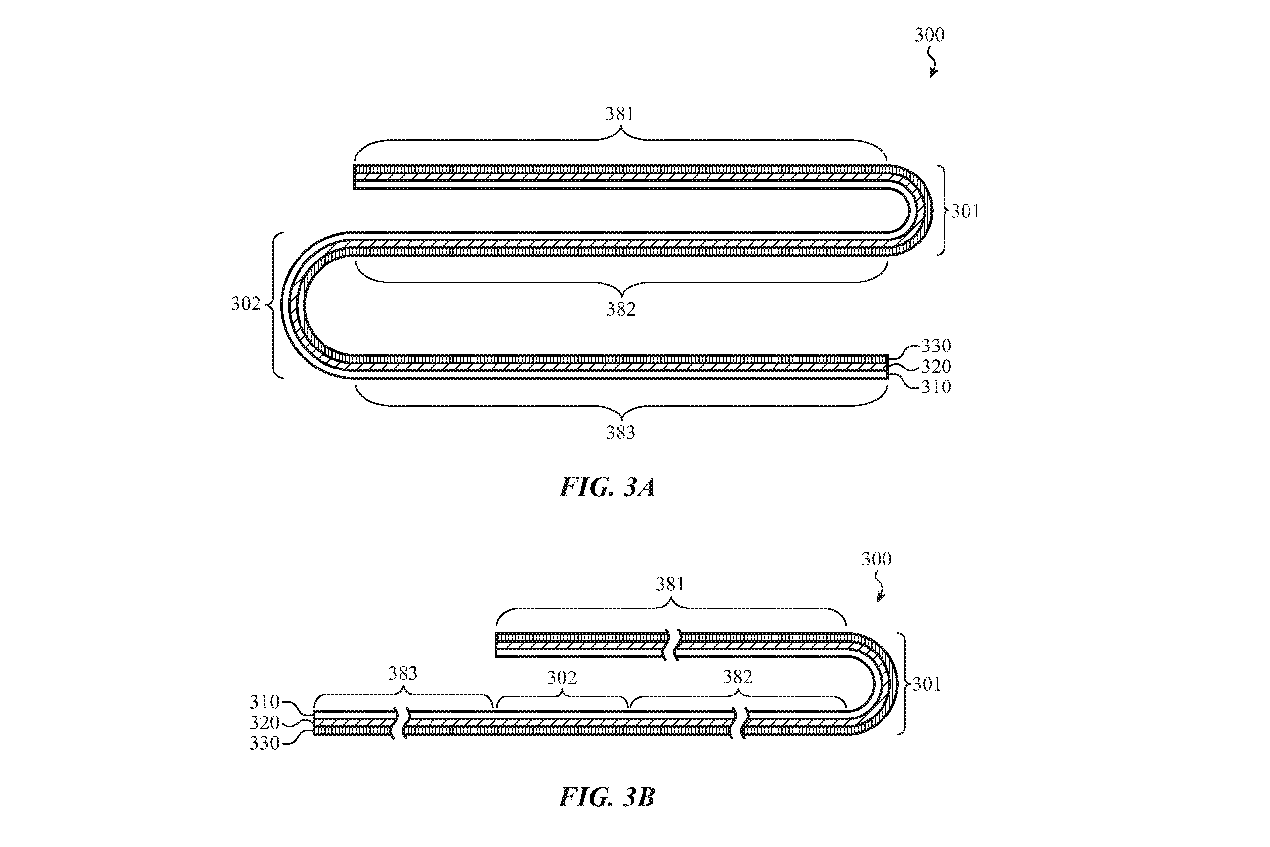 Ilustração do dispositivo dobrável da patente US20180217639A1