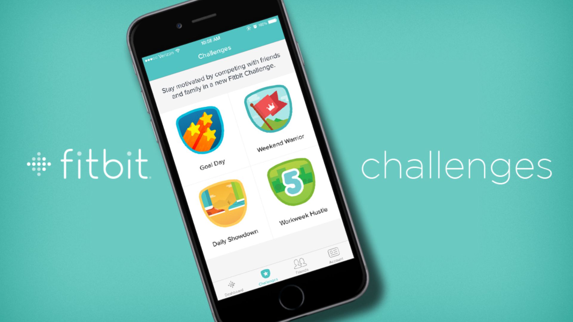 Desafios do Fitbit no aplicativo Fitbit para iPhone