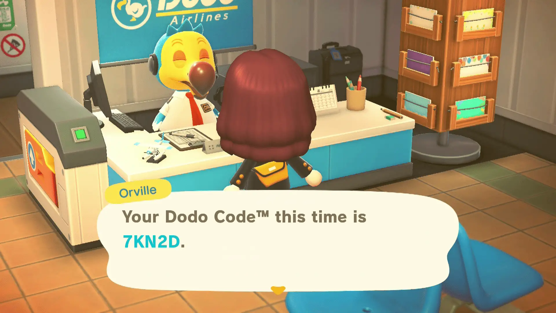Um código Dodo em Animal Crossing.