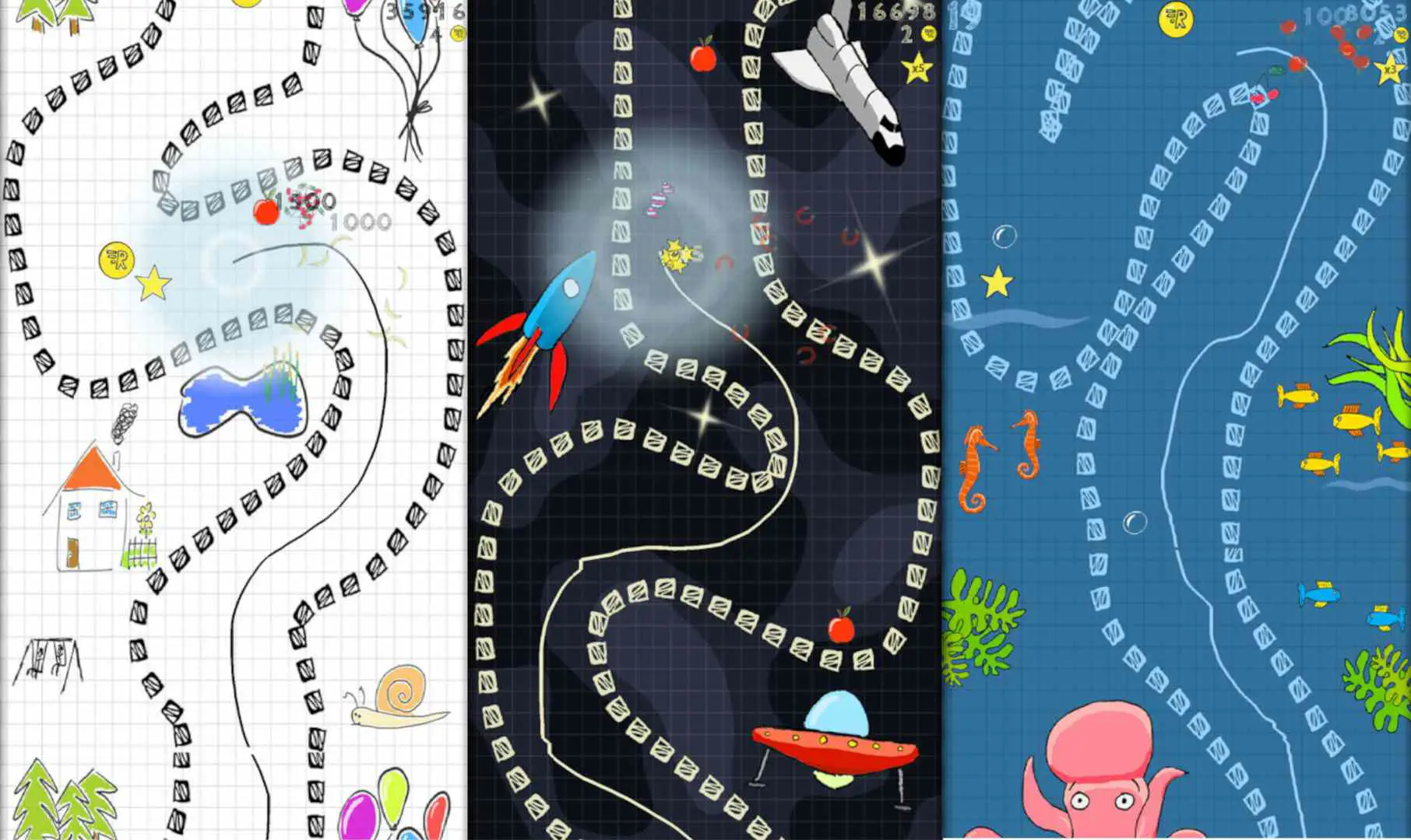 Capturas de tela do jogo para celular Scribble Racer