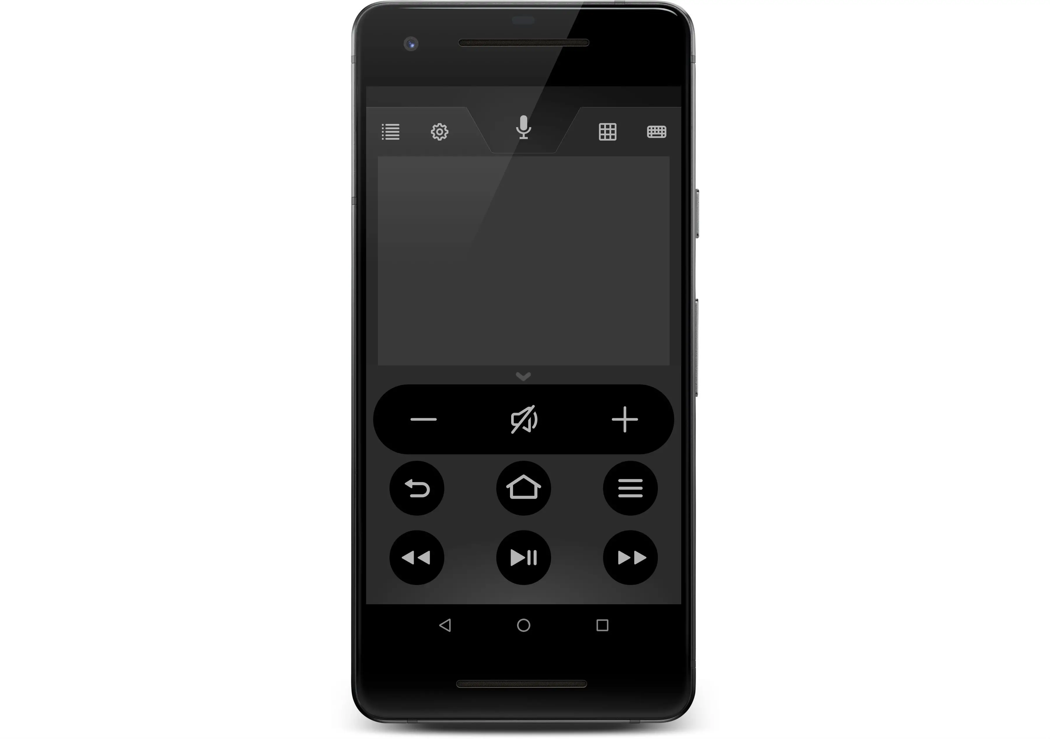 O aplicativo remoto Fire TV em execução em um telefone Android.