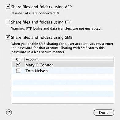 Compartilhamento de arquivos com OS X 10.5 - Compartilhe arquivos do Mac com o Windows XP