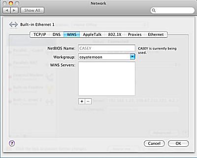 Compartilhamento de arquivos com OS X 10.5 - Compartilhe arquivos do Mac com o Windows XP