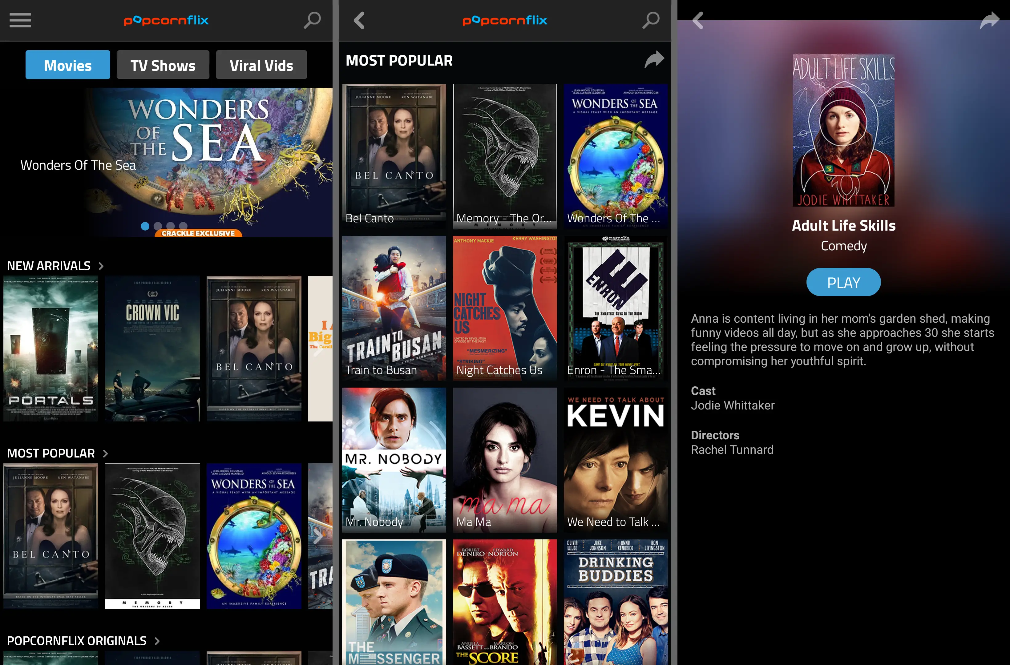 App de filmes grátis Popcornflix para Android