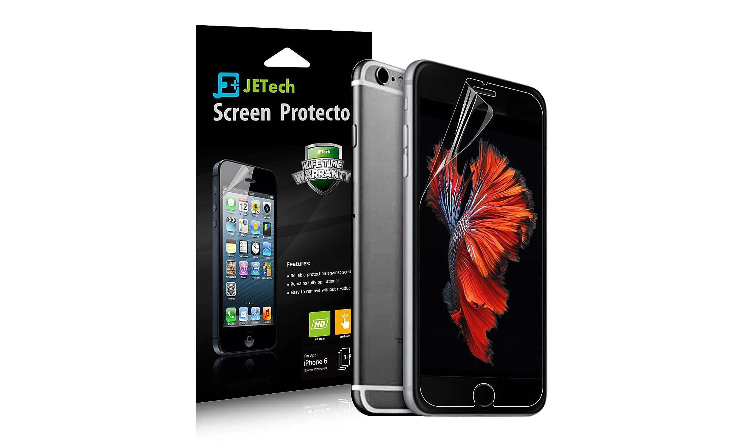 Filme protetor de tela JETech 3-Pack iPhone 6S / 6