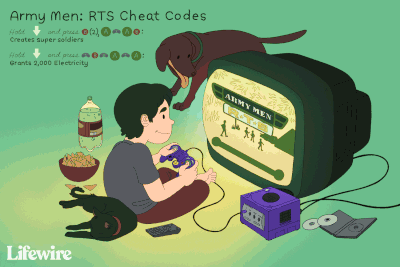 Criança brincando de Army Men: RTS with Cheat Codes