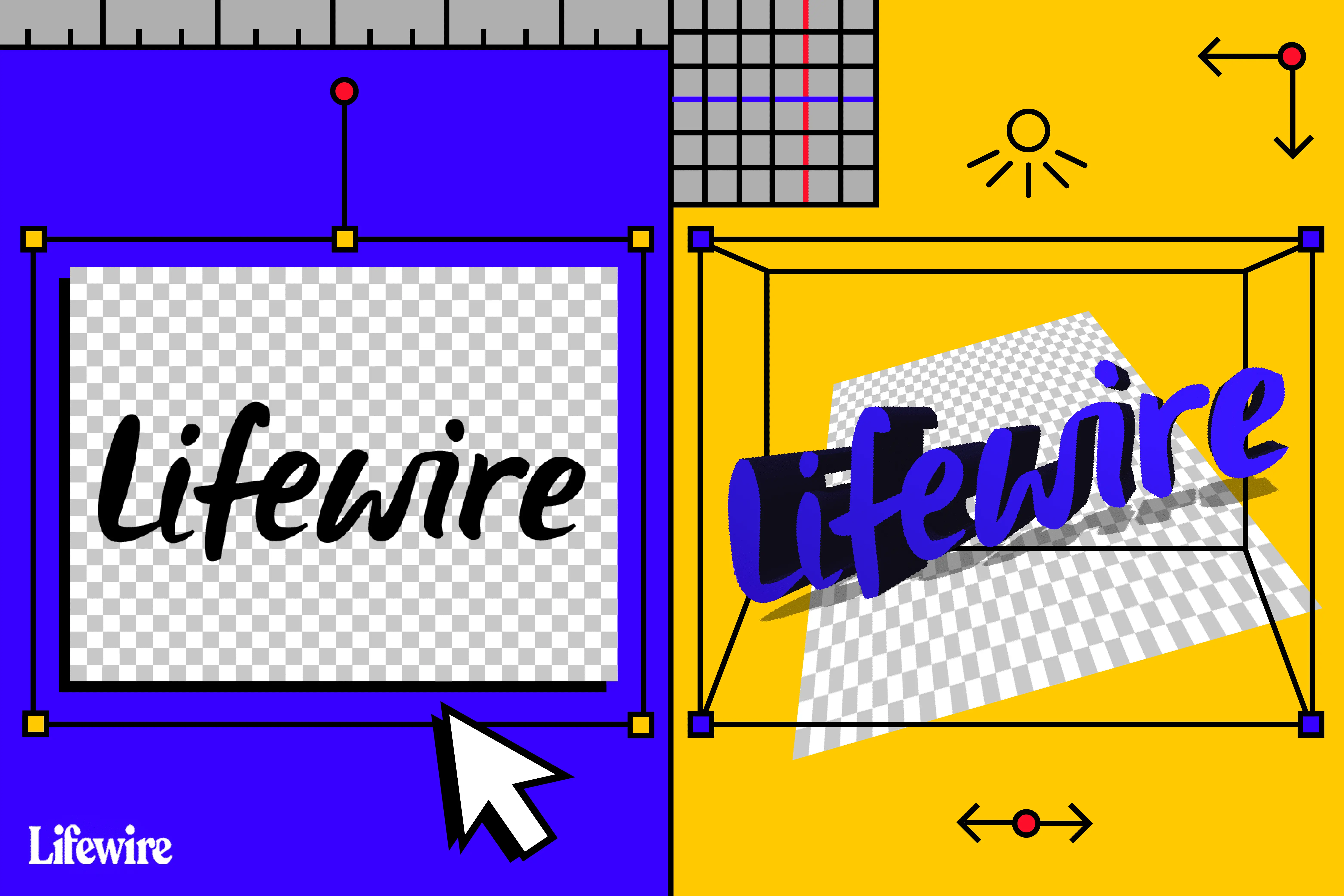 Logotipo da Lifewire em 2D e 3D