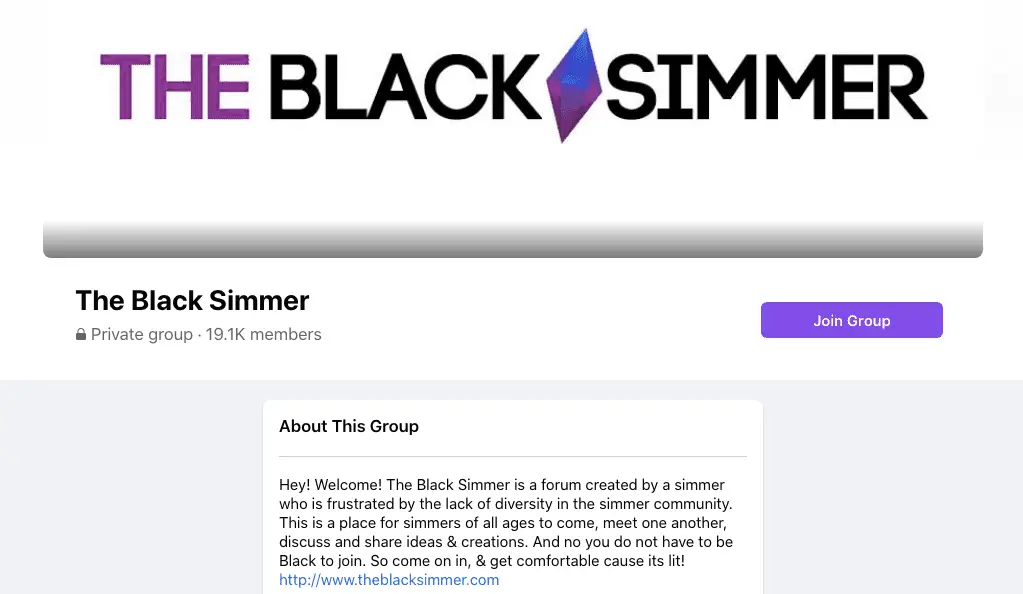 The Black Simmer Facebook Group