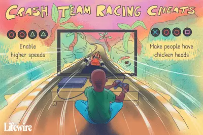 Pessoa jogando Crash Team Racing em um PS2
