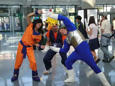 Cosplayers de Dragon Ball Z: Shin Budokai na Anime Expo 2010