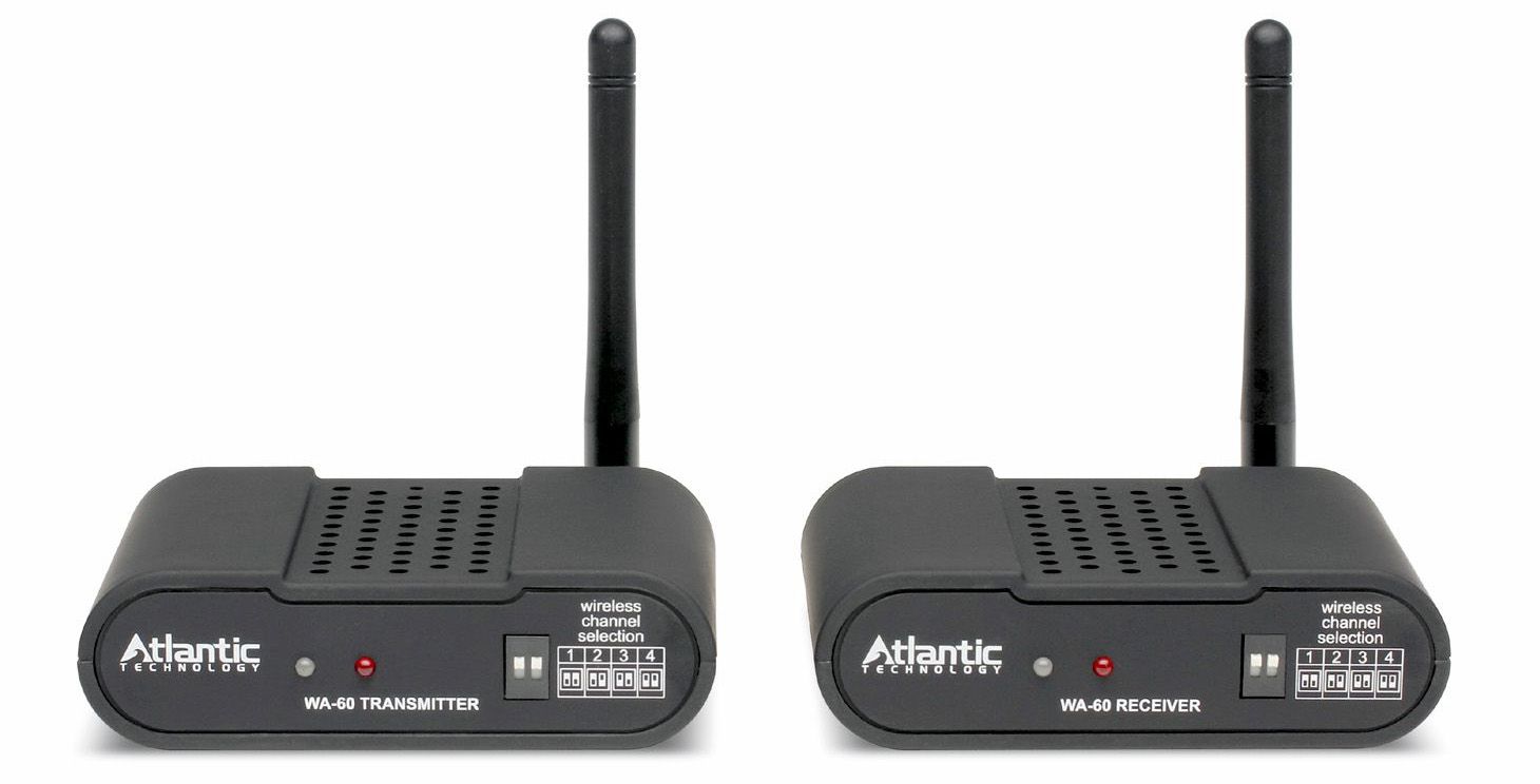 Adaptador de áudio sem fio WA-60 da Atlantic Technology - Vista frontal