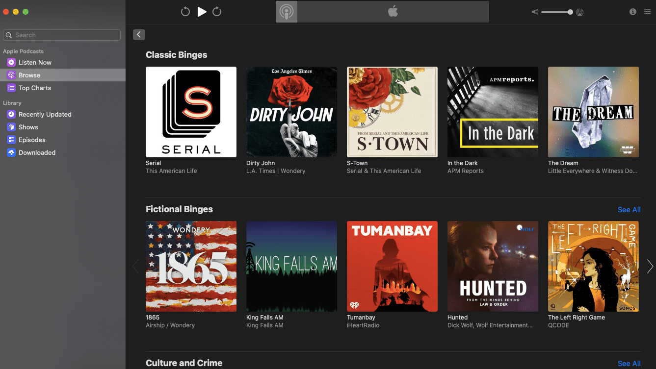 Podcasts como aparecem nos podcasts da Apple
