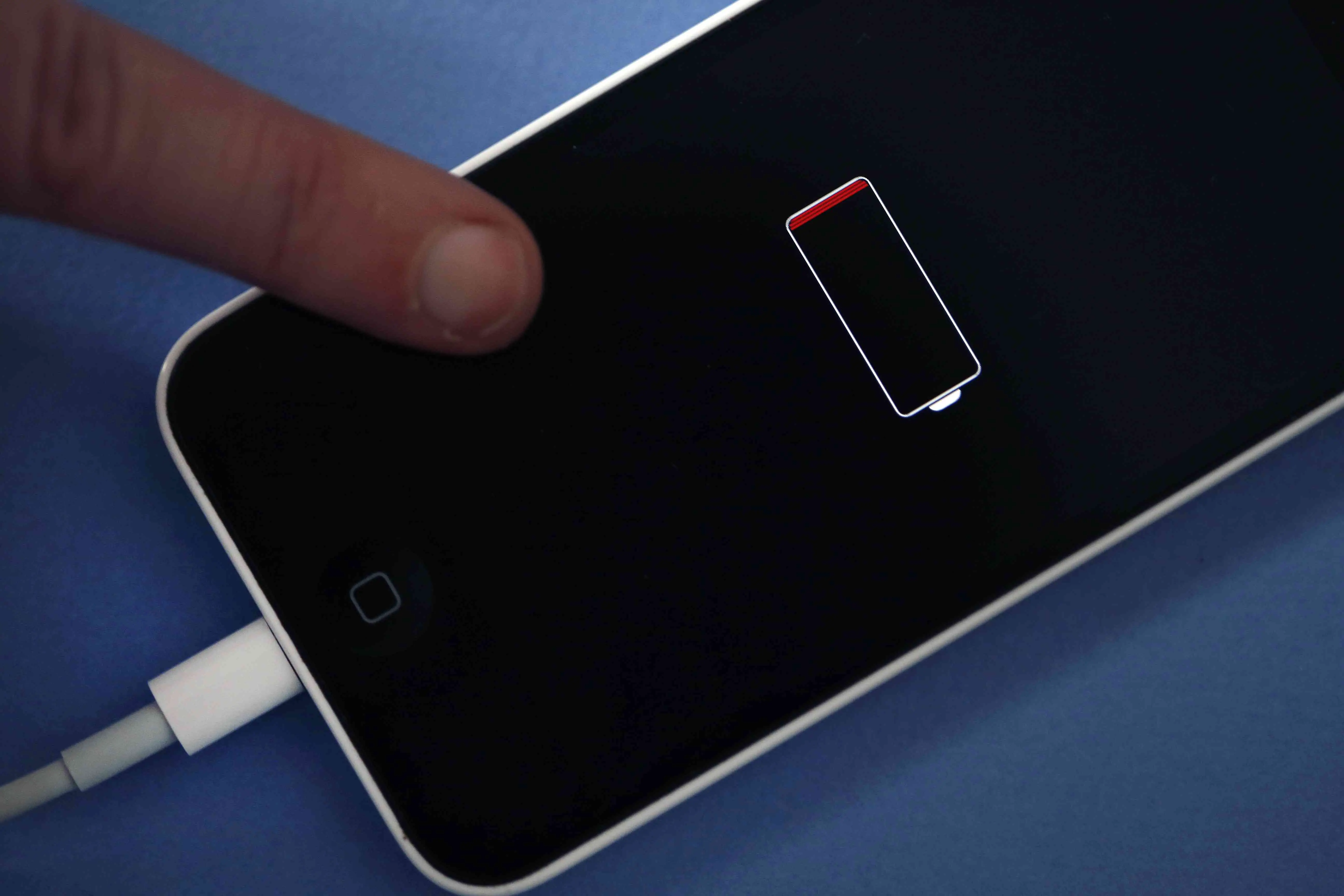 iPhone com indicador de carga da bateria