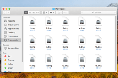 Arquivos DMG no macOS High Sierra