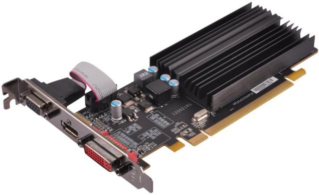 Placa de vídeo PCI-Express de baixo perfil XFX AMD Radeon HD 5450 1 GB GDDR3 VGA / DVI / HDMI (ONXFX1PLS2)