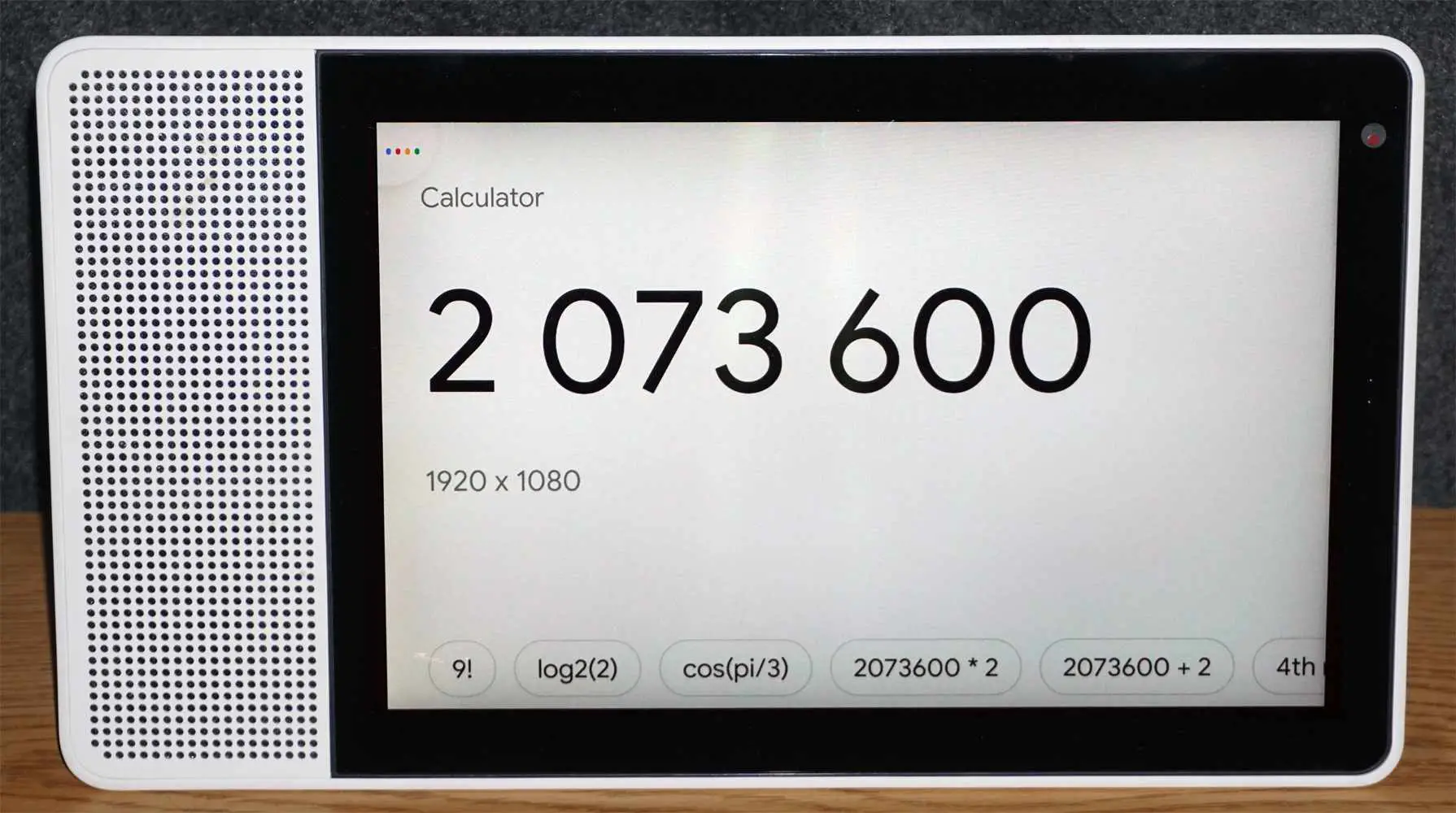 Lenovo Google Smart Display - Calculadora