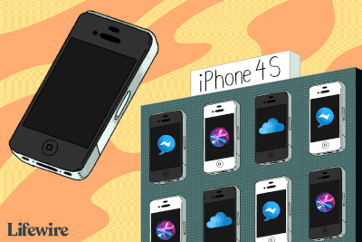 Uma ilustração de uma tela de iPhone 4S