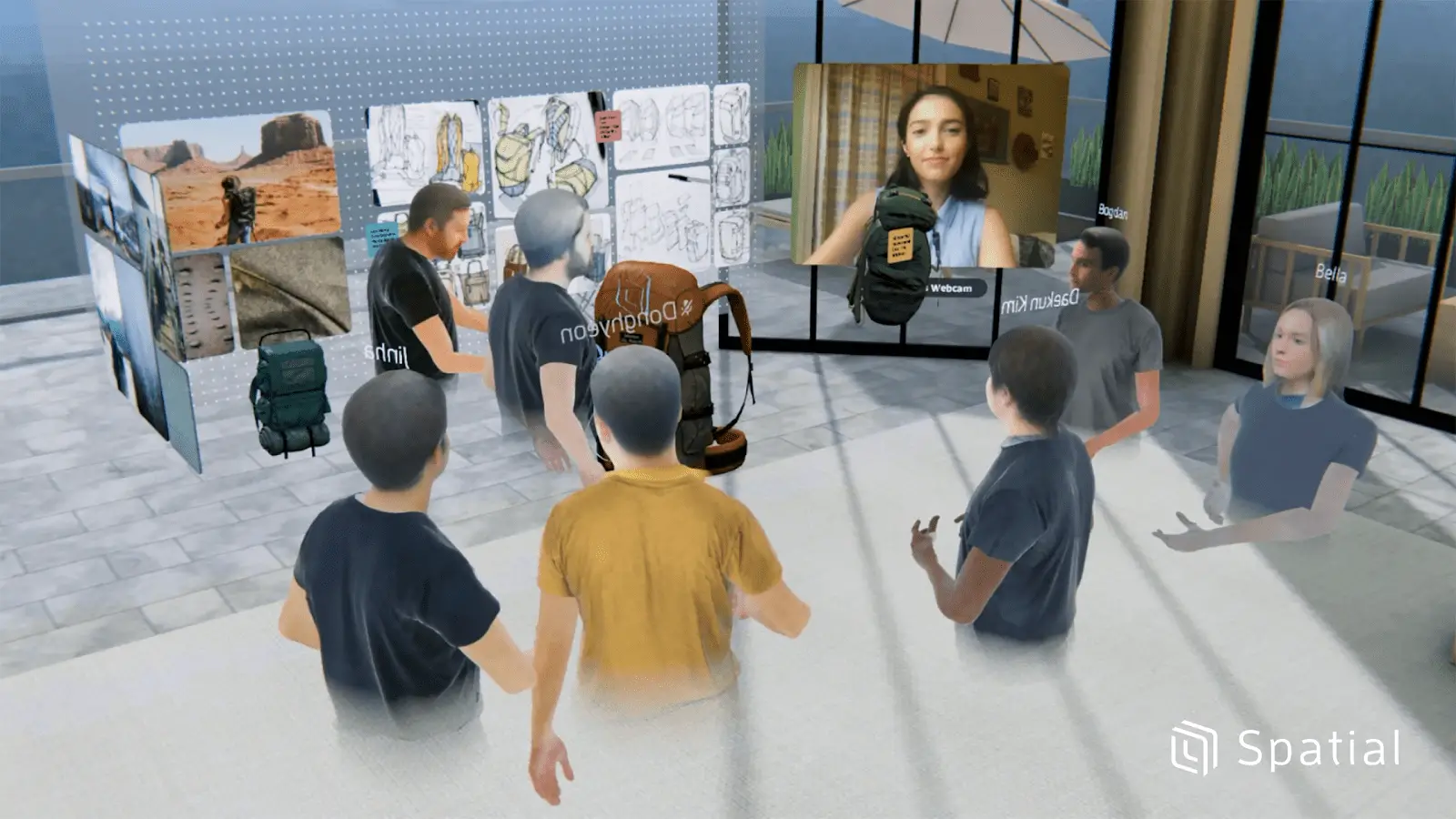 Uma reunião virtual colaborativa