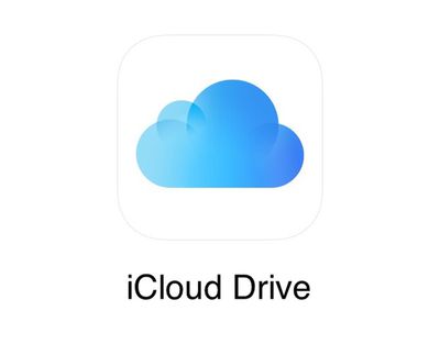 Captura de tela do logotipo do iCloud Drive